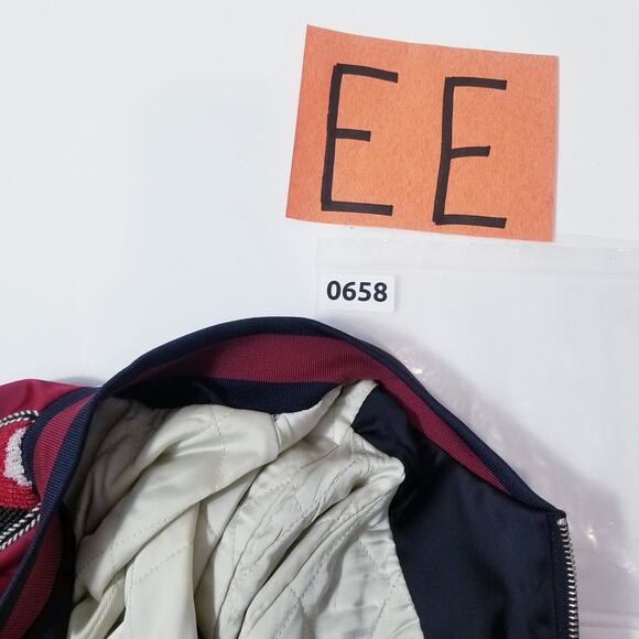 & Other Stories Sateen Beaded Embroidered Bomber Jacket - Picture 13 of 16